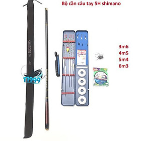 Combo bộ cần tay shimano 5H dài 6m3 đầy đủ phụ kiện như hình cần tải cá 1 đến 8kg siêu khoẻ y bộ như hình thegioidocau