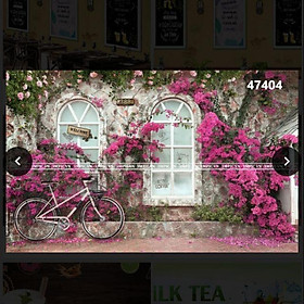 Mua Tranh dán trang trí quán cafe trà sữa 3D