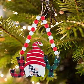 Christmas Sign Decor DIY Wood Pendants Crafts Decorative Xmas Decor for Home