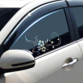Car Body Decorative Reflective Motorcycle Car Door Window Sticker Universal Random Sent Car Styling Exterior Accessories Laser Flower Stickers