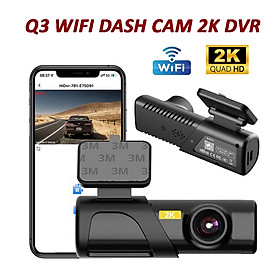 Camera Hành Trình Wifi Q3 2K 2560x1440P Kết Nối Điện Thoại, Màn Hình Android/iOS
