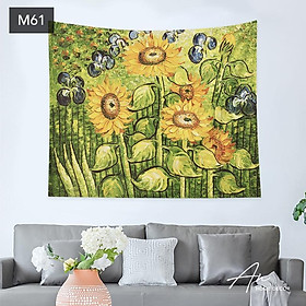 Mua Thảm tranh vải treo tường nghệ thuật trang trí phong cảnh hoa hướng dương size 150x130cm