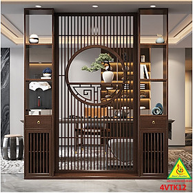 Mua Vách ngăn phòng khách  vách ngăn tủ kệ bằng gỗ 4VTK12- Nội thất lắp ráp Viendong adv