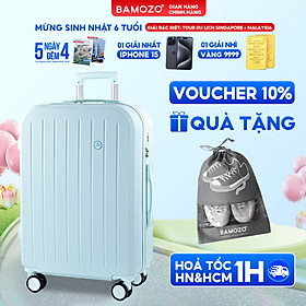 Vali du lịch thời trang Bamozo 8812 size 20/24 , vali nhựa kéo được bảo hành 5 năm.