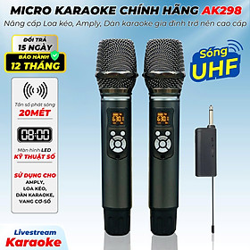 Mua MTMax AK298 - Micro Không Dây Cao Cấp Chính Hãng  Chống Hù Rè Hiệu Quả  Hỗ Trợ Nâng Giọng Hát Khi Hát  Bảo Hành Đến 12 Tháng Hàng Chính Hãng