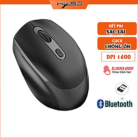 Chuột không dây Bluetooth, chuột máy tính HXSJ M107B chống ồn, DPI 1600