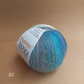 Mua Cuộn len loang Papatya Angora đan móc khăn áo ấm đông