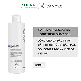 Hình ảnh Dầu Gội Làm Dịu Da Ngừa Tiết Bã Nhờn Dành Cho Da Gàu Kích Ứng Canova Rivescal DS Soothing ShampooI 200ml