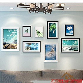 Bộ Khung Ảnh Treo Tường Phòng Khách KA804 - Bảo Hành Gãy, Vỡ - Hỗ Trợ In Hình