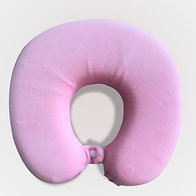 Mua Tựa cổ du lịch  Gối kê cổ cao su non NIN House màu Pink đi xe hơi  xe khách  máy bay memory foam có nút cài 28x28cm siêu mềm mịn êm ái