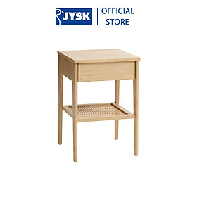 Tủ đầu giường JYSK Favrskov gỗ công nghiệp chân sồi màu sồi R40xS40xC58cm