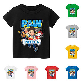 Áo thun trẻ em PAW PATROL 3, 8 màu áo, đầy đủ size có big size, MÀU KHÁC NHẮN TIN SHOP