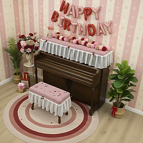 Khăn phủ đàn piano cơ đàn piano điện tử 88 phím sang trọng cổ điển trang trí giáng sinh noel năm mới Tết sinh nhật - HÀNG CHÍNH HÃNG