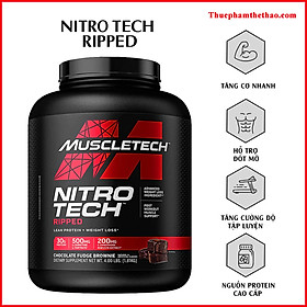 Sữa tăng cơ, giảm mỡ Muscletech Nitro Tech Ripped - Hộp 4lbsHỗ trợ phục hồi