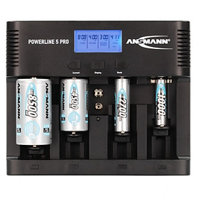 Bộ sạc pin POWERLINE 5 Pro ANSMANN - Hàng Nhập Khẩu