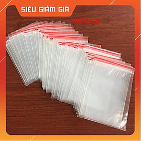 Mua 200g Túi zip nilong bịch vuốt mép chỉ đỏ loại dày đẹp đựng thực phẩm  thuốc tây  gia vị - Ấn vào chọn size