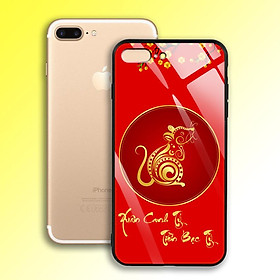 Ốp Lưng Họa Tiết Màu Vàng Ánh Kim cho điện thoại Iphone 7 Plus / 8 Plus - 03004 7980 MOUSE02 - Chuột Vàng - Hàng Chính Hãng