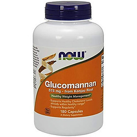 Viên Uống Now Glucomannan (Amorphophallus konjac) 575mg (180 Viên)