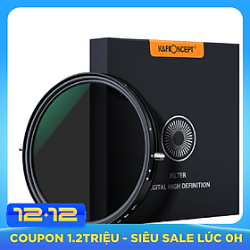 Bộ Lọc Phân Cực Trung Tính Siêu Mỏng 2 Trong 1 Có Vải Lau Dành Cho Máy Ảnh Canon Sony Nikon K&F CONCEPT ND2-ND32 (72mm)