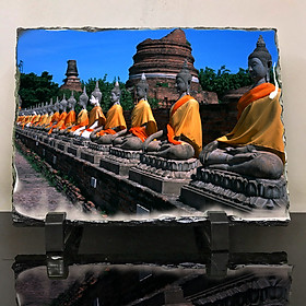 Đá thiên nhiên in hình Buddhism - đạo phật (86) . Đá để bàn trang trí đẹp