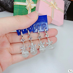 Bông tai nhịu treo đó phong thủy bạc cho nữ