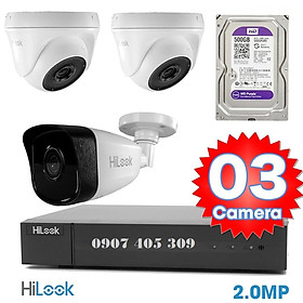 Mua Trọn Bộ 3 Camera Giám Sát 2.0MP HiLook - Cắm Điện Là Chạy - Hàng chính hãng