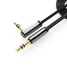 Mua Cáp âm thanh 2 đầu 3.5mm dương đầu vuông góc mạ vàng 1M màu Đen Ugreen 119GK10597AV Hàng chính hãng