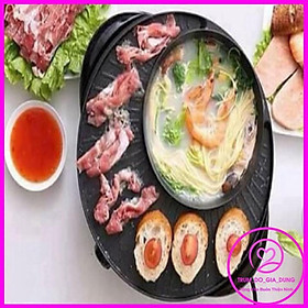 Mua Bếp nướng lẩu 2 in 1 Mini Hàn Quốc 36cm️️ Bếp Điện Đa Năng-Nồi Đôi Mini Nướng và Lẩu 2 trong 1
