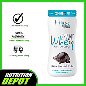 Sữa tăng cơ giảm mỡ chứa Collagen dành cho Nữ Skinny Whey Isolate Fitique Nutrition hũ 500g- Nutrition Depot