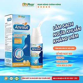 Rửa mũi Anvisat Hỗ trợ làm sạch mũi cho trẻ em Chai 100ml Tâm An Pharma