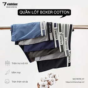 Combo quần lót boxer vải Cotton Vĩnh Tiến (nhiều màu)
