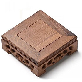 Đế gỗ vuông 14x14 cm gỗ tự nhiên