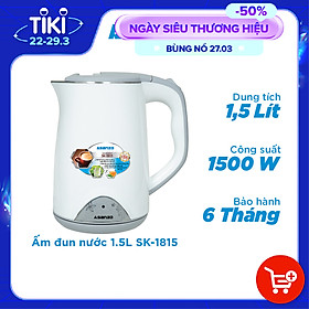 Bình Đun Siêu Tốc 1.5L SK-1815 Cồng Suất 1500W