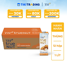 Thùng 12 hộp Sữa hạt Hạnh nhân TH True NUT 1L
