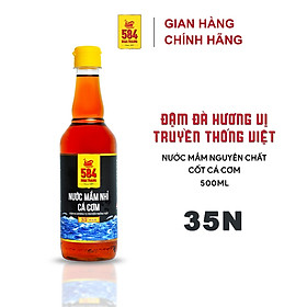 Hộp 2 chai Nước mắm Nhỉ Cá cơm 35 độ đạm - 584 Nha Trang-Chai PET - Chai 500ml, Date luôn mới.nhất