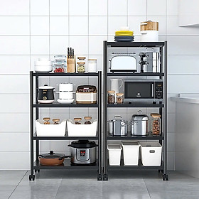 Kệ lò vi sóng đa năng Thép Carbon cao cấp, kệ để đồ nhà bếp siêu chịu lực 300kg sơn tĩnh điện chống bong tróc, kệ nhà bếp - 4 tầng