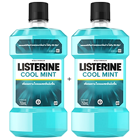 Combo 2 chai nước súc miệng Listerine Cool Mint Hương Bạc Hà 750ml chai