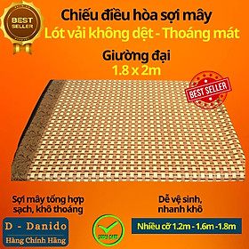 [HÀNG XỊN - CHỌN SIZE] Chiếu điều hòa sợi mây tổng hợp lót vải không dệt cao cấp hàng xuất khẩu 2 mặt giá rẻ 1m2 1m6 1m8 chính hãng