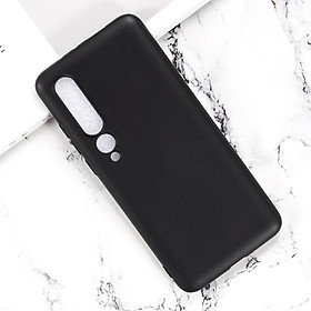Ốp lưng cho Xiaomi Mi 10 Pro chất liệu silicon dẻo màu đen chống sốc