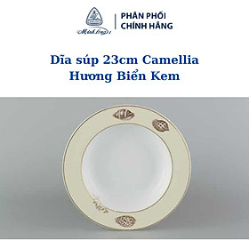 Dĩa súp 23 cm – Camellia – Hương Biển Kem - Gốm sứ cao cấp Minh Long 1