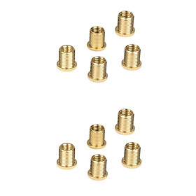 5 Pieces Gear Stick Knob Thread Nuts + 5 Pieces  Knob Adapter