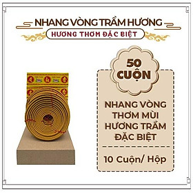 Mua Nhang Vòng Trầm Hương Đặc Biệt Hộp Vàng Thơm 24 Giờ - Hộp 10 Cuốn Nhang Vòng