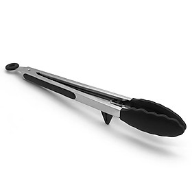 Mua Kẹp Gắp Thực Phẩm Cao Cấp Inox #304 Thép Không Gỉ - Đầu Silicon Chịu Được Nhiệt Độ Cao