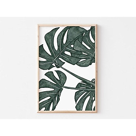 Tranh treo tường | Tranh màu nước - Tropical Leaf Print, Tropical Decor Plant, Botanical art 3