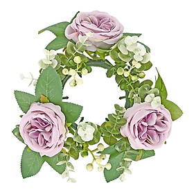 Candle  Artificial Wreath Greenery Wreath for Centerpieces Tabletop Home