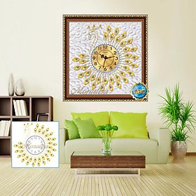 Mua Tranh đá công đồng hồ tuyệt đẹp Y5071 - kích thước: 60 * 60cm. (TRANH CHƯA LÀM)