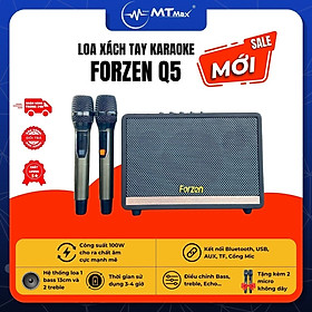 Mua Loa Di Động Karaoke Forzen Q5 - Âm Thanh Chắc Bass Ấm Kèm 2 Micro Cao Cấp Hàng chính hãng