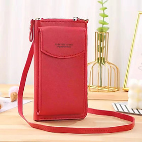 Túi Đeo Chéo Nhỏ Gọn Nữ Có Thể Cầm Tay Làm Ví Nhỏ Form Mềm Da PU Phong Cách Hàn Quốc
