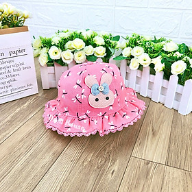 Nón Tai Bèo Mũ Vành tròn Cho Bé Gái Sơ Sinh Từ 0 Đến 9 Tháng Màu Hồng Xinh NVT10 - Doni House