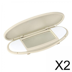 2x Sun Visor Mirror Frame Cover Plate For MINI R55 R56 R60 2007-2014 Beige